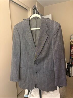Vintage Christian Dior Men's Gray Blazer